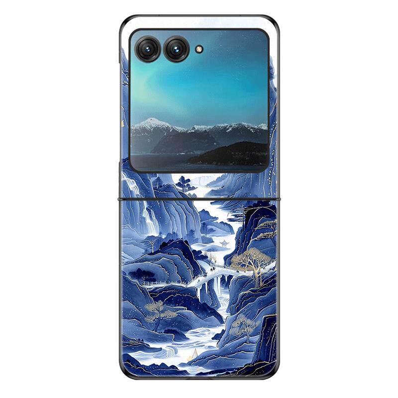 适用摩托罗拉razr60手机壳razr50折叠razr60ultra新款razr50ultra防摔山水风景画个性小创意高级感轻奢男女潮