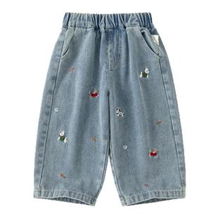 女童裤子2026春季新款牛仔裤宝宝春秋童装长裤儿童洋气男童春装潮