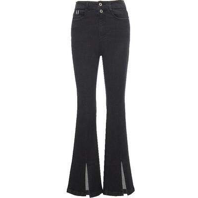 ONLY高腰显瘦开叉喇叭裤牛仔裤