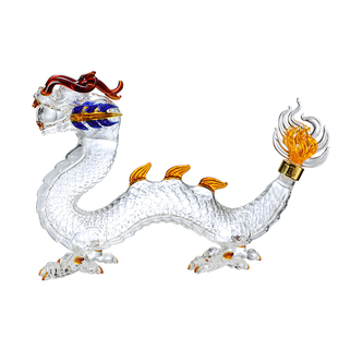 龙形酒瓶空瓶加厚玻璃密封泡酒瓶十二生肖龙型玻璃瓶五粮液酒瓶