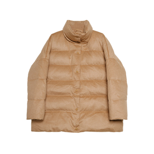 MRS Studios 骆驼绒轻便软糯舒适90白鹅绒保暖立领面包羽绒服夹克