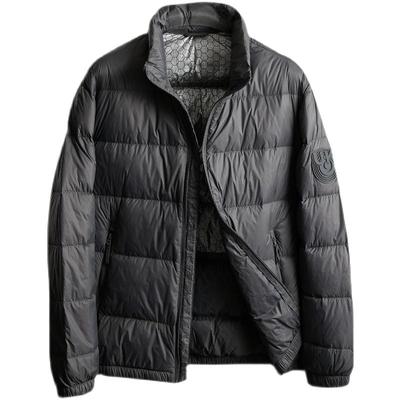 冬季休闲短款男士羽绒服90白鸭绒