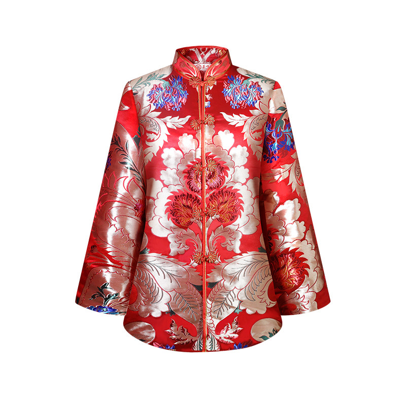 天佑伦新中式花荣寿衣女全套老年人冲喜女士寿服配件七件套殡葬用
