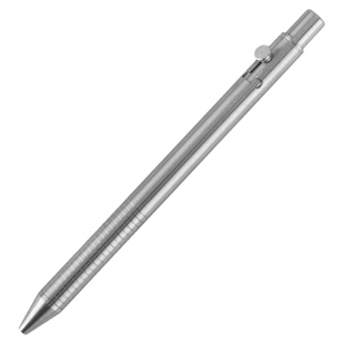 钛合金笔解压枪栓按动笔黑笔商务高档白领开单中性笔礼品礼盒装