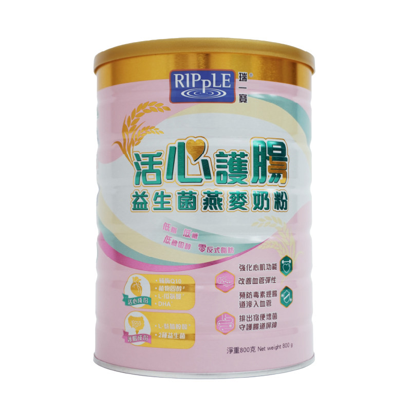 Ripple瑞一宝燕麦奶粉800g中老年辅酶Q10护心益生菌护肠低糖低脂