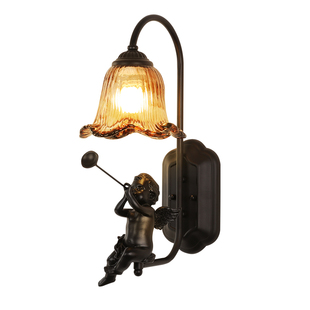 法式中古风床头壁灯氛围创意美式复古客厅卧室天使楼梯过道走廊灯