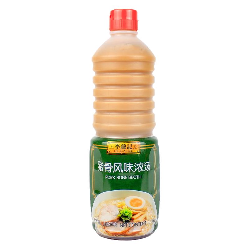 整箱6瓶李锦记猪骨风味浓汤1.15kg瓶装拉面调料高汤浓缩临期