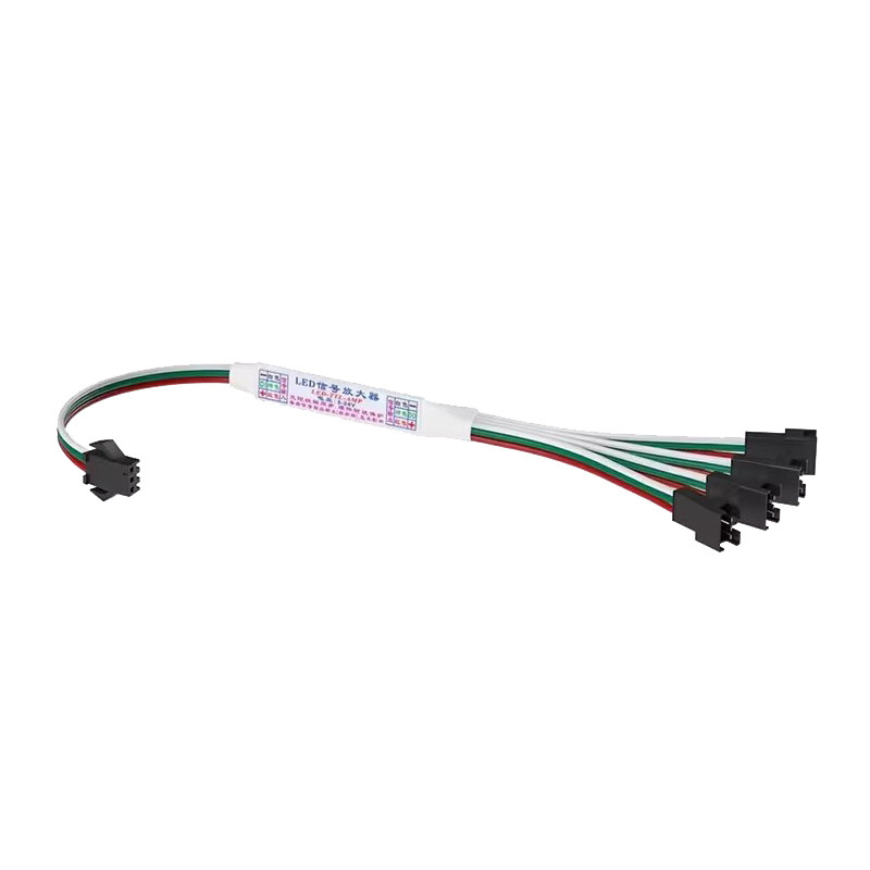 LED灯带分控器WS2811/WS2812B/16703信号同步放大器3pin一分四/八