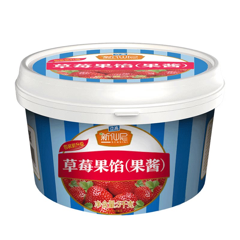 新仙尼旗舰店草莓菠萝果馅3kg蛋糕面包夹心果酱烘焙商用原料立高
