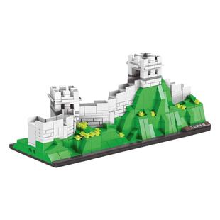 沃马居庸关长城积木城门玩具八达岭雁门关中国古代城墙建筑山海关