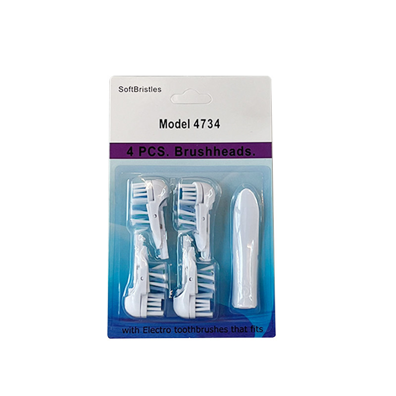 猫二适配博朗OralB欧乐B多动向电动牙刷头3733替换4734电池款4732