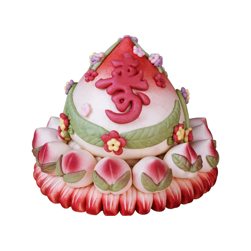 忆胶东寿桃馒头生日礼盒老人祝寿
