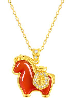 中国黄金珍尚银马上迎财项链