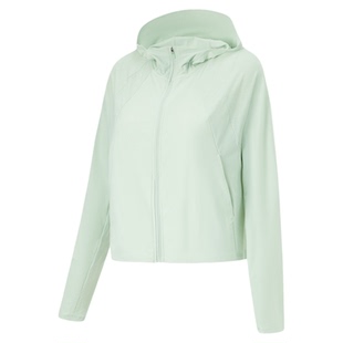 李宁卫衣夏女健身系列时尚透气简约宽松开衫连帽卫衣AWDU476-B品