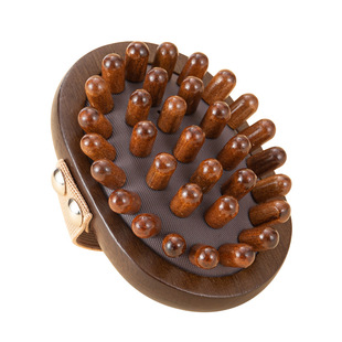 经络按摩梳刷檀木全身通用金丝刷腿身体刷疏通肝胆牛角肚子精油