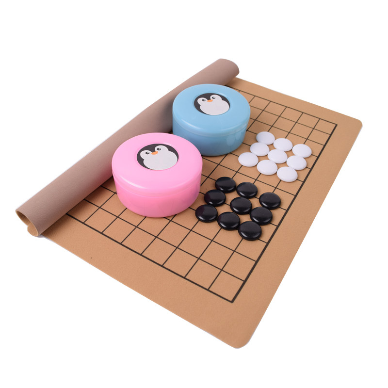 卡通动物款五子棋彩盒100颗大棋