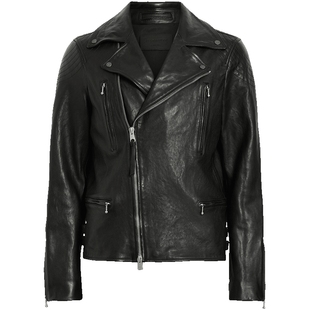 ALLSAINTS男士复古机车皮衣Thurman皮夹克秋季男装M026LB