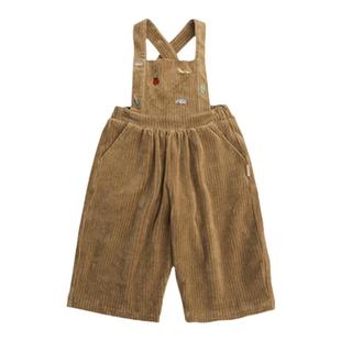 whitewheat儿童冬季新款背带裤男女童外出裤装宝宝冬装洋气裤子