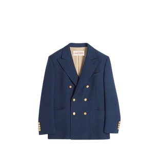 [季末优惠][礼物][3期免息]华伦天奴VALENTINO男士羊毛双排扣夹克