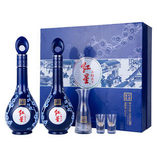 官方授权北京红星二锅头52度蓝花瓷蓝花15十五纯粮白酒过年送礼