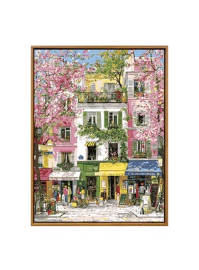 樱花小镇diy数字油画装饰画