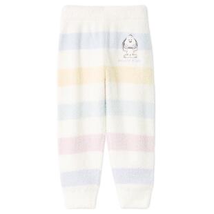gelato pique25秋冬新品儿童睡裤半边绒史努比条纹长裤PKNP255766