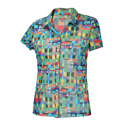 竹语声新款中老年风女装长袖衬衫