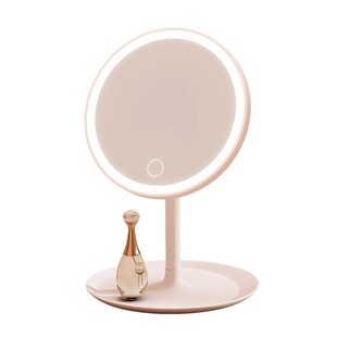 led化妆镜子学生宿舍带灯台式桌面补光小镜子女生便携梳妆镜收纳