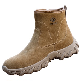 劳保鞋男士款钢头防砸防刺穿工作高帮工地加绒棉焊工专用冬季耐磨