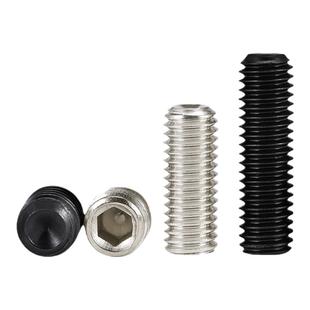 12.9级凹端紧定机米螺丝无头顶丝M2M3M4M5M6平端内六角止付螺丝钉