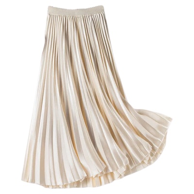 18531-高级感珠光缎面半身裙