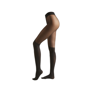 CALZEDONIA卡泽意袜春秋女70D爱心贴钻过膝袜效果连裤袜MODC2138