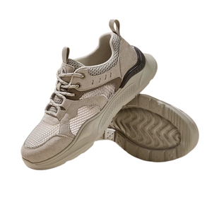 骆驼男鞋2026夏季新款透气舒适轻盈厚底复古百搭休闲板鞋