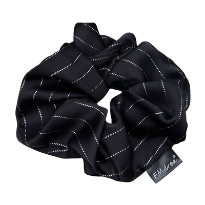 高级感缎面大肠发圈条纹丝缎气质马尾发绳丸子头轻熟风淑女发饰