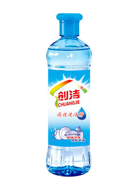 创洁洗洁精加浓洗果蔬餐具家庭装洗碗液学生清洁去油国货柠檬瓶装