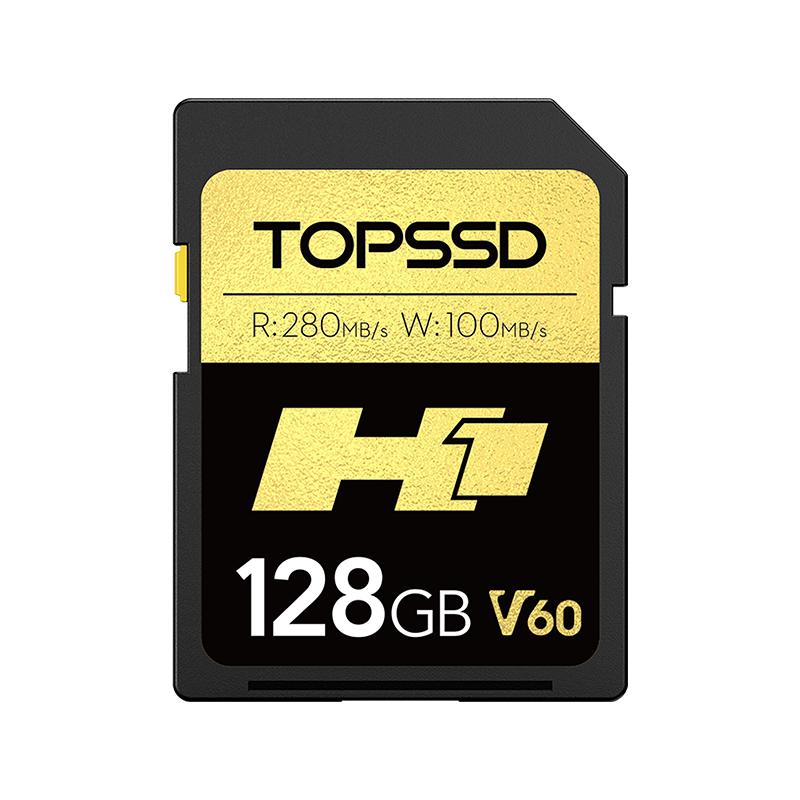 天硕（TOPSSD）高品质SD卡_H1双芯旗舰_相机内存卡_280MB/s_128GB