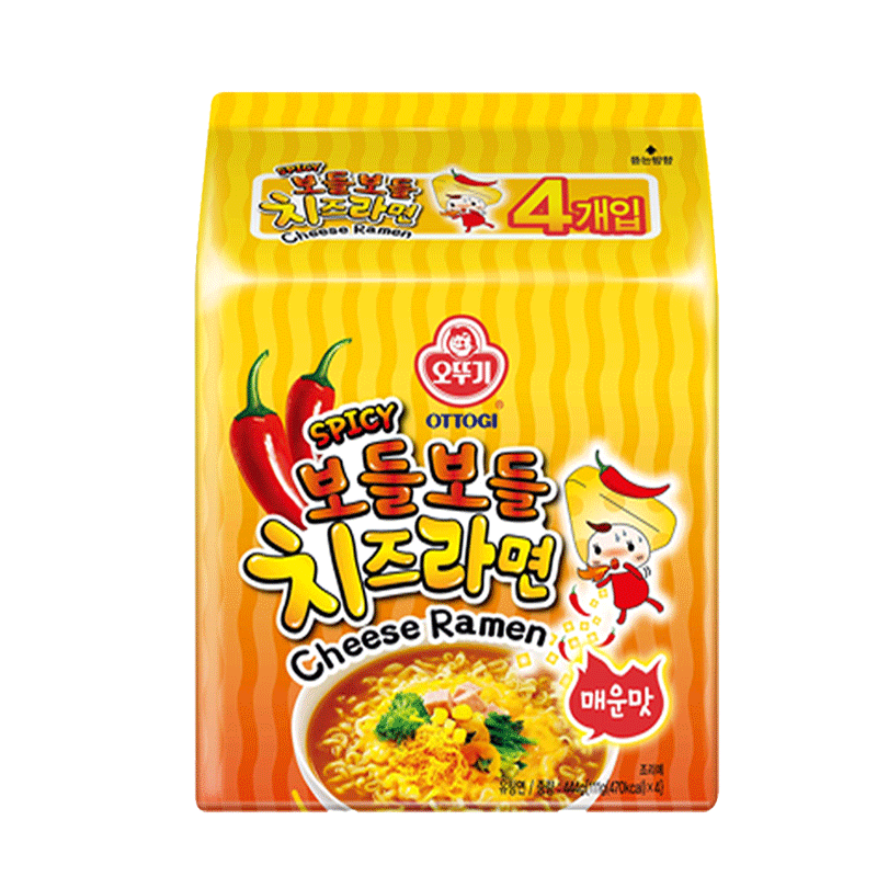 韩国进口不倒翁超辣芝士拉面方便面奶酪芝士面起司泡面辣
