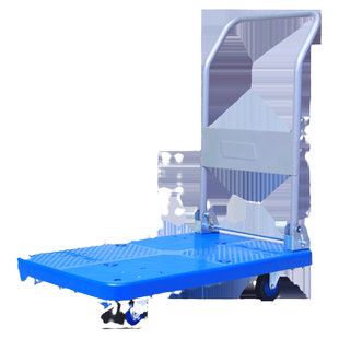 易存平板车小手推车拉货搬运钢板车家用折叠静音便捷快递承载拖车