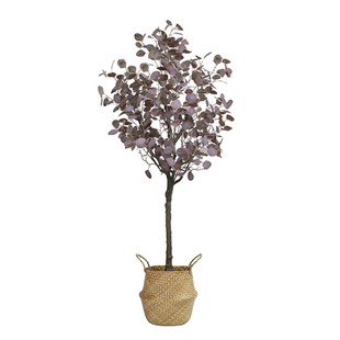 仿真植物尤加利假树仿真树室内客厅装饰落地高大北欧复古懒人绿植