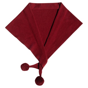 疯帽子 100%羊毛大三角围巾 秋冬纯色百搭保暖披肩围脖女款新品