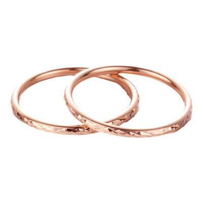 欧诗芙洛正品纯14k金女紫金戒指