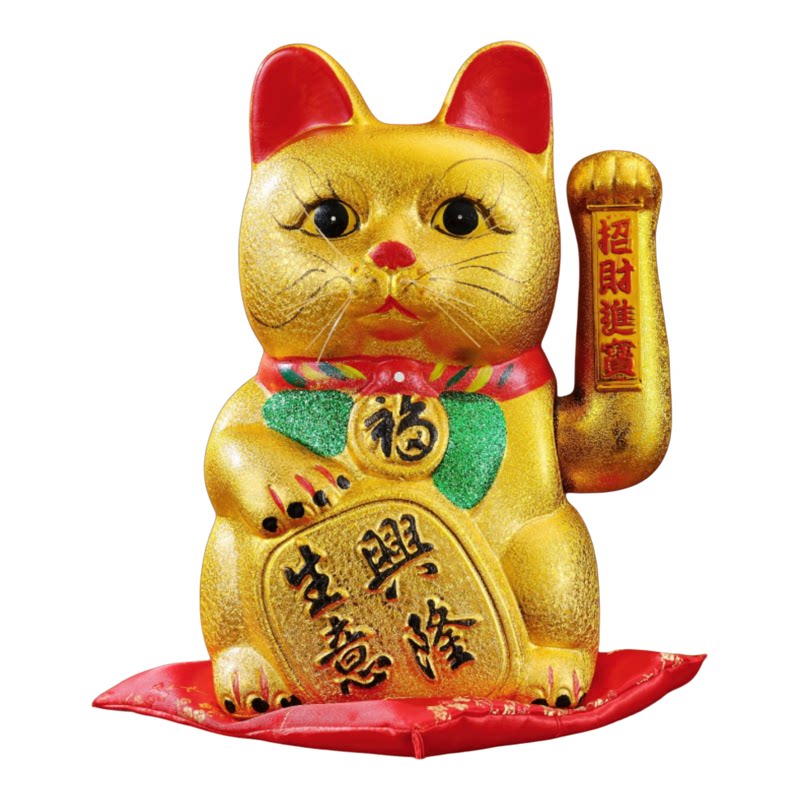 招财猫摇手开业摆件金色电动自动招手发财猫店铺收银前台客厅礼品