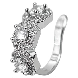 冰糖满钻耳骨夹单只无耳洞耳饰铜合金锆石耳钉欧美小众个性耳夹男