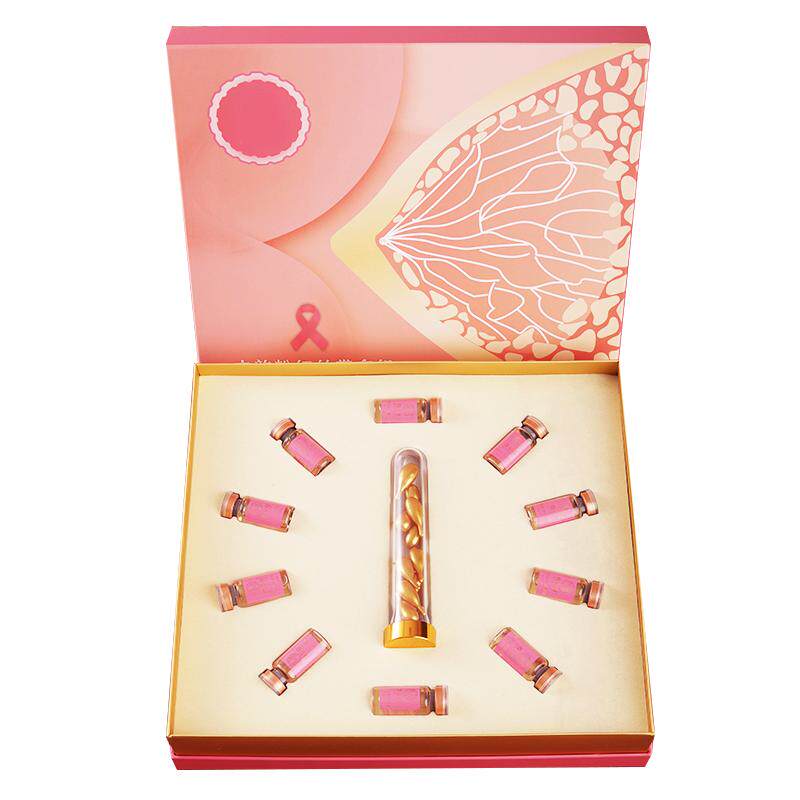 胸部套盒粉红关爱按摩胸部乳房胸单方精油
