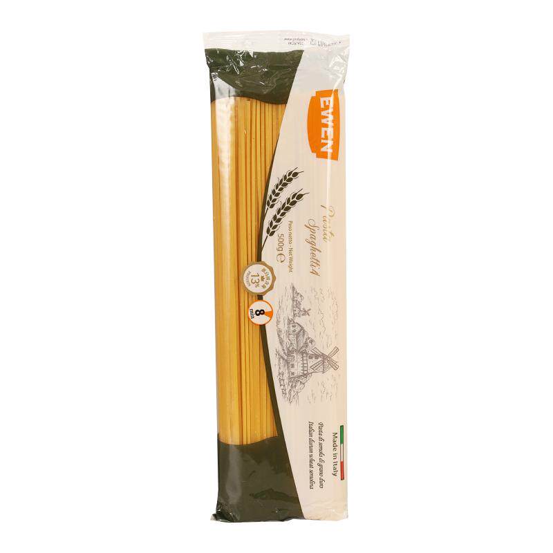 意文意大利面条 500g*24整箱低脂速食拌面意粉通心粉进口意面商用