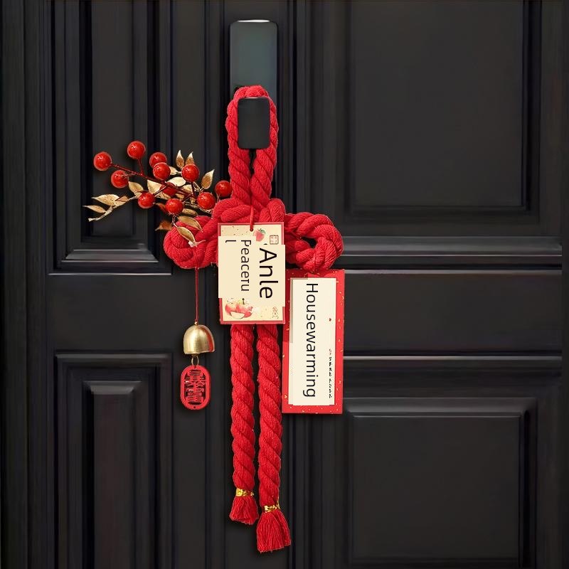 采购产品乔迁装饰，万字结，入口门把挂件，门新家装饰，搬家仪式