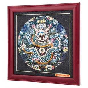 大昭寺文创国宝之一纯手工琥珀龙行龘龘坛城吉祥如意唐卡琥珀画