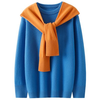 启超官方高端100%纯山羊绒衫