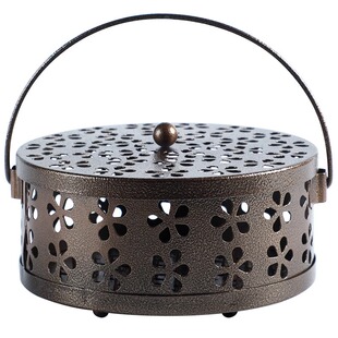 防火防烫蚊香盒子带盖盘托家用蚊香架托盘铁艺室内创意香炉放安全