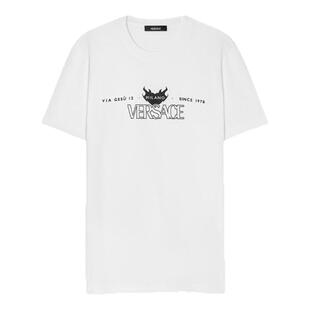 【季末优惠】VERSACE/范思哲 男士Versace Logo T恤